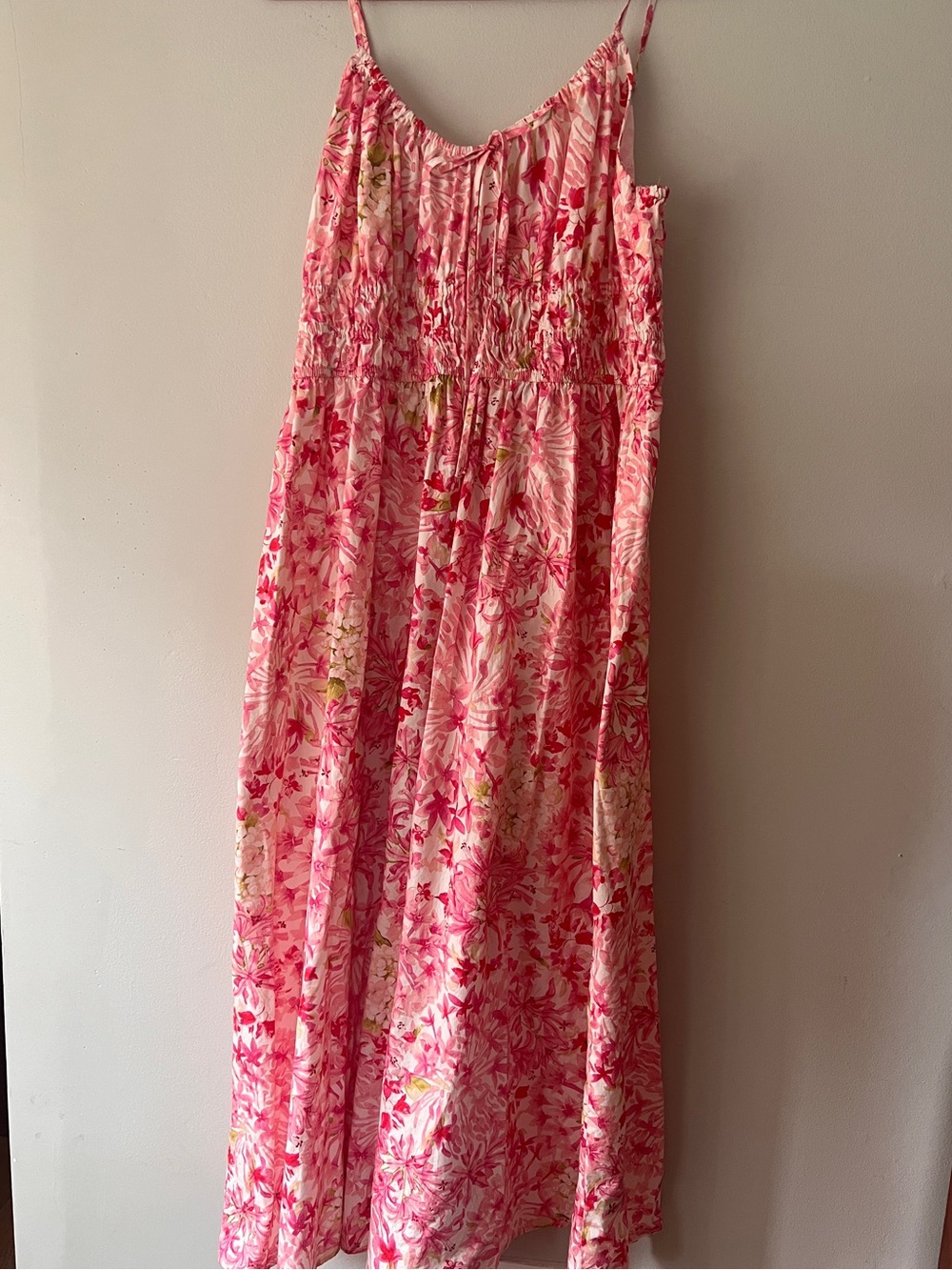 Floral Pink Maxi Skirt - Lightweight Summer Sleeveless - Picture 1 of 10